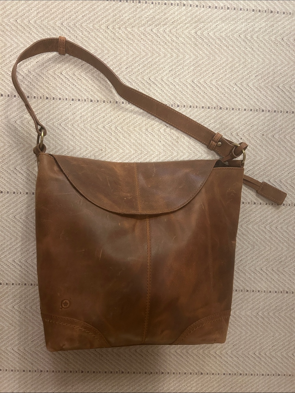 NWOT Born Leather distressed leather Tote Bag - Brown